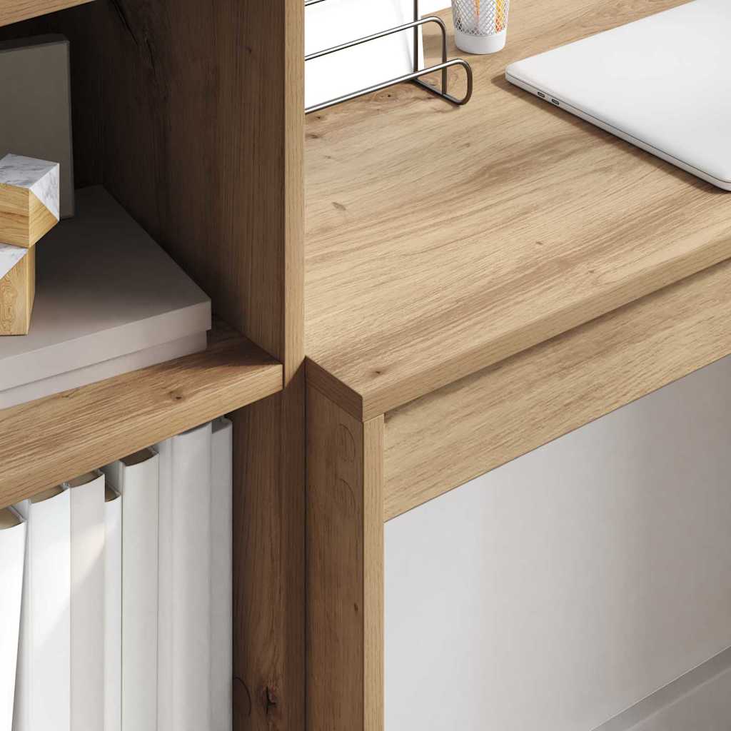 Bureau avec rangement 2 pcs chêne artisanal 80 x 40 x 76 cm - XIOS