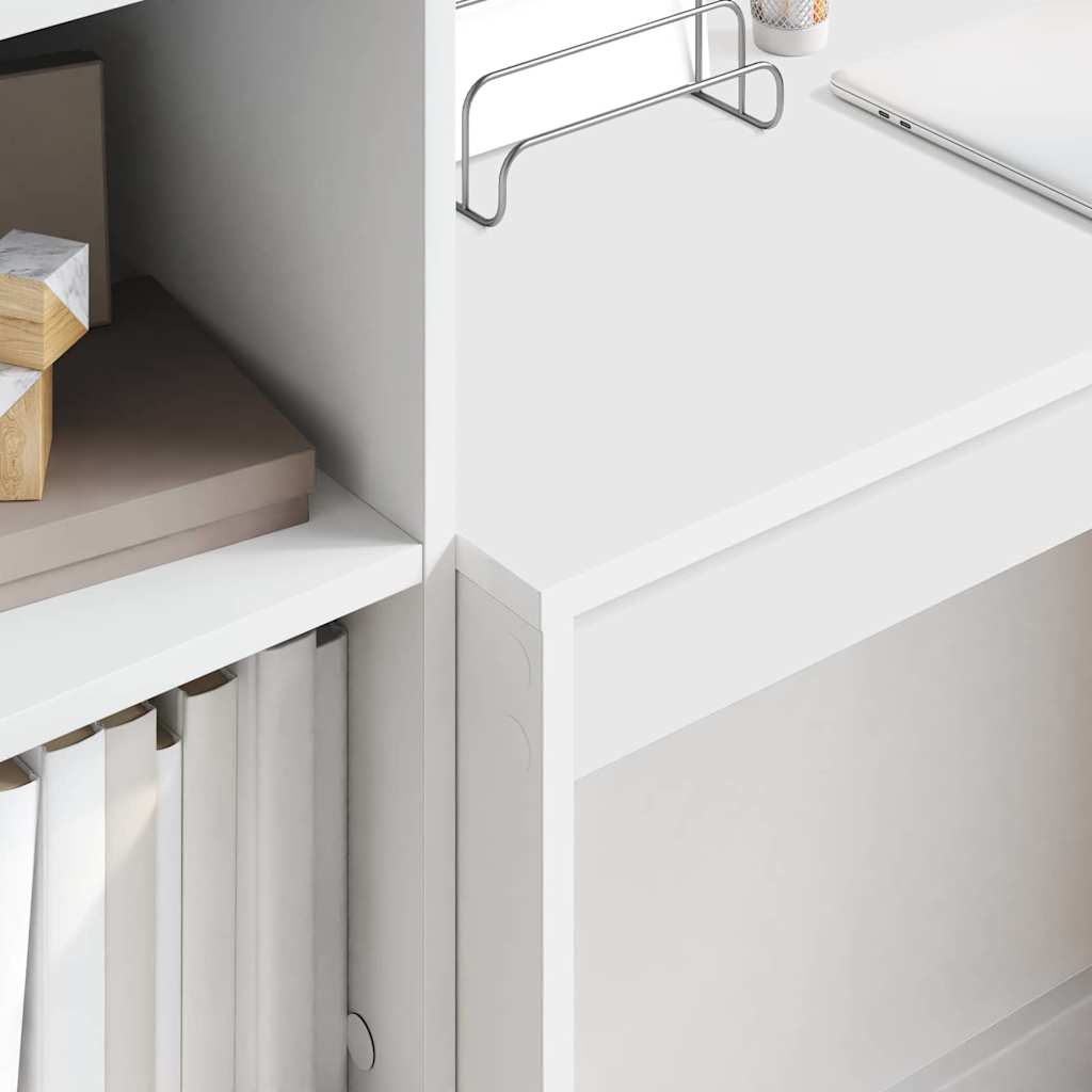Bureau avec rangement avec tiroir 2 pcs Blanc 90 x 40 x 76 cm - XIOS