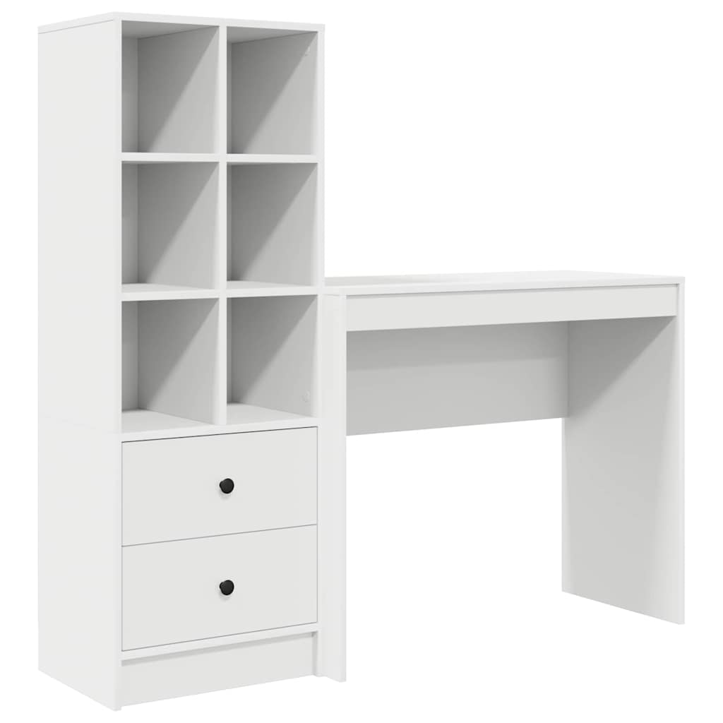 Bureau avec rangement avec tiroir 2 pcs Blanc 90 x 40 x 76 cm - XIOS