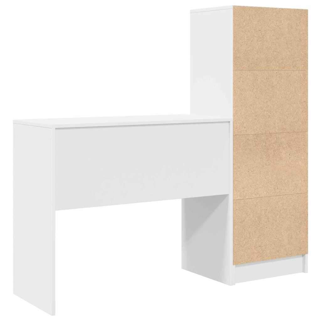 Bureau avec rangement avec tiroir 2 pcs Blanc 90 x 40 x 76 cm - XIOS