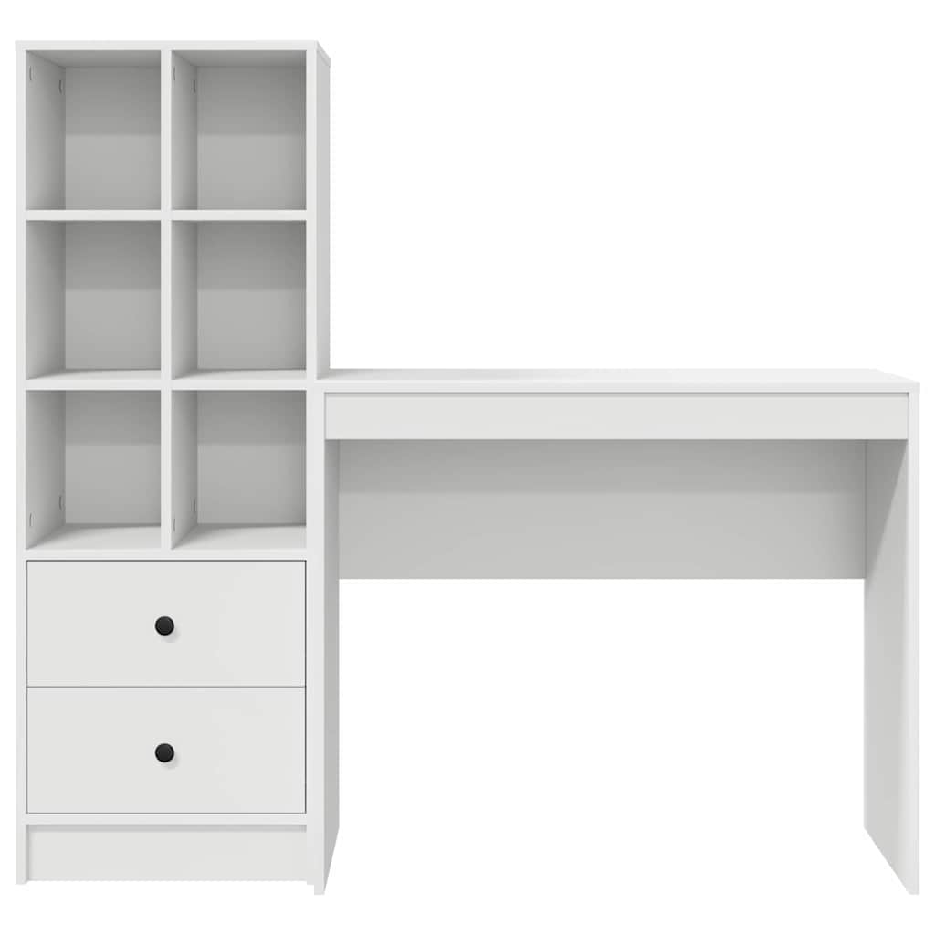 Bureau avec rangement avec tiroir 2 pcs Blanc 90 x 40 x 76 cm - XIOS