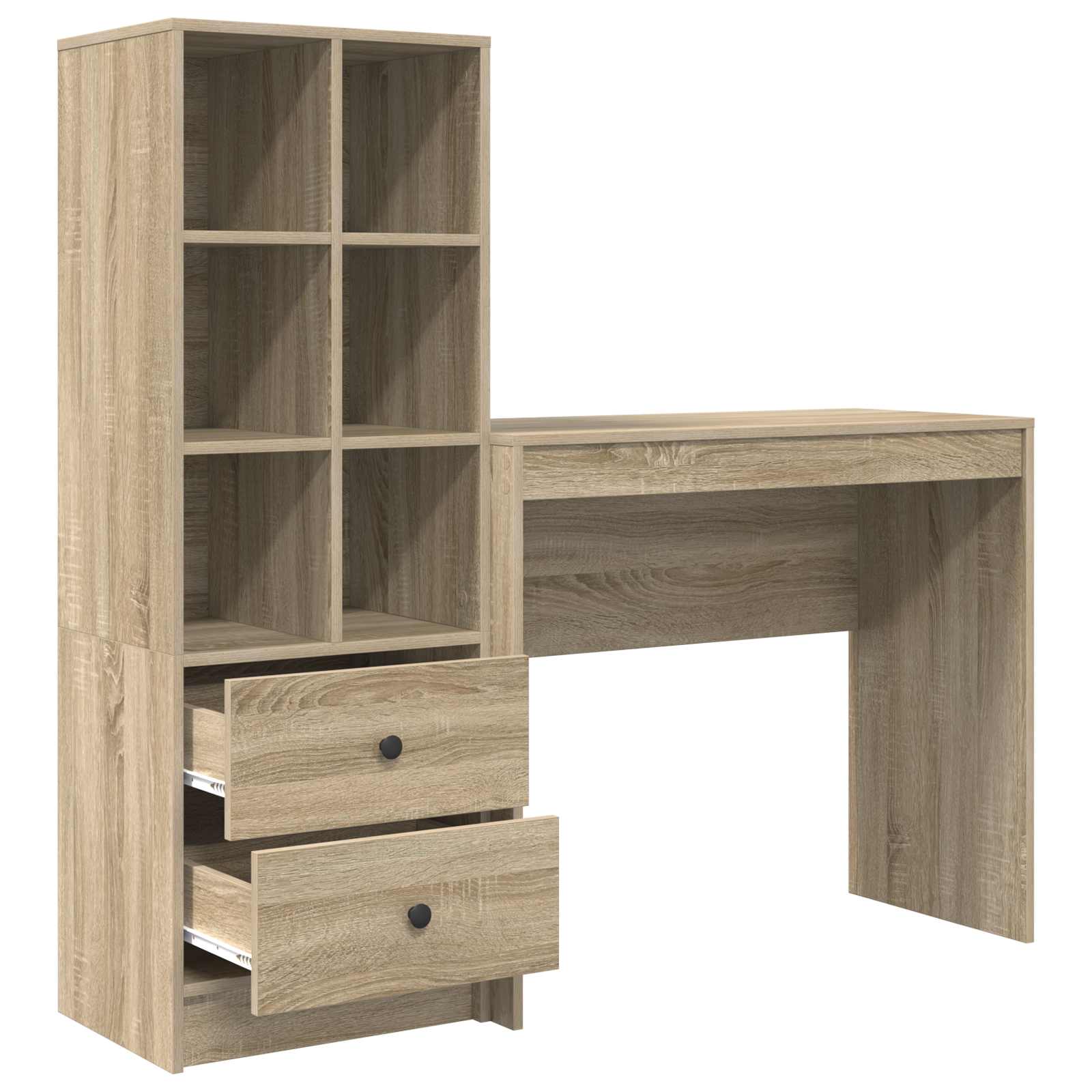 Bureau Chêne Sonoma 135,5 x 40 x 127 cm 2 pc