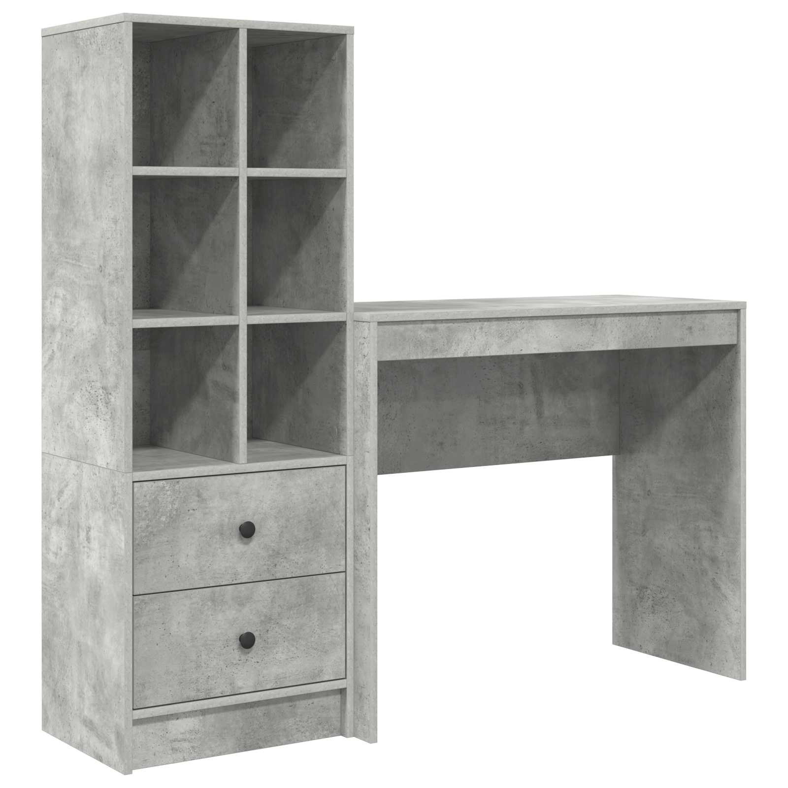 Bureau Gris béton 135,5 x 40 x 127 cm 2 pc - XIOS