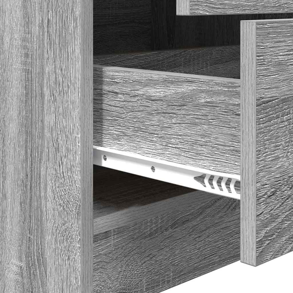 Bureau avec rangement 2 pcs Sonoma gris 90 x 40 x 76 cm - XIOS