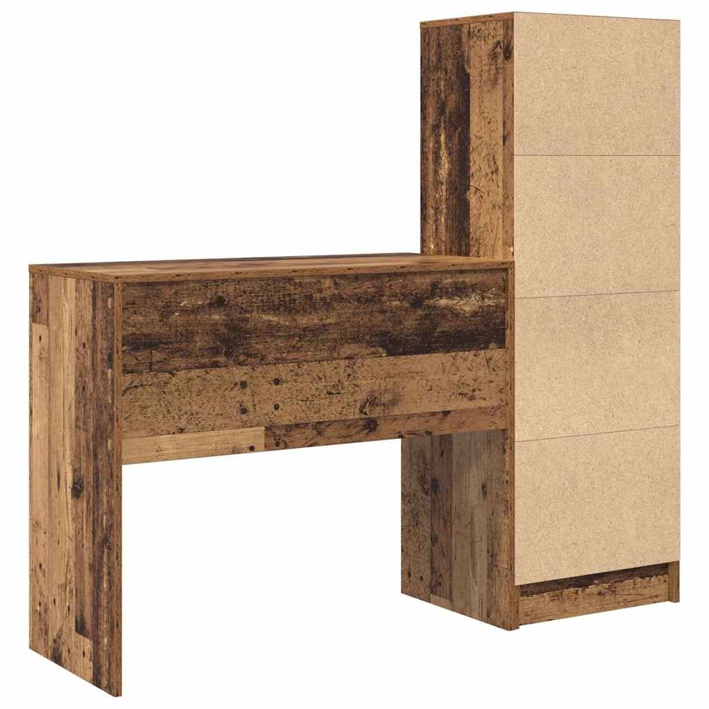 Bureau avec rangement 2 pcs Bois Ancien 90 x 40 x 76 cm - XIOS