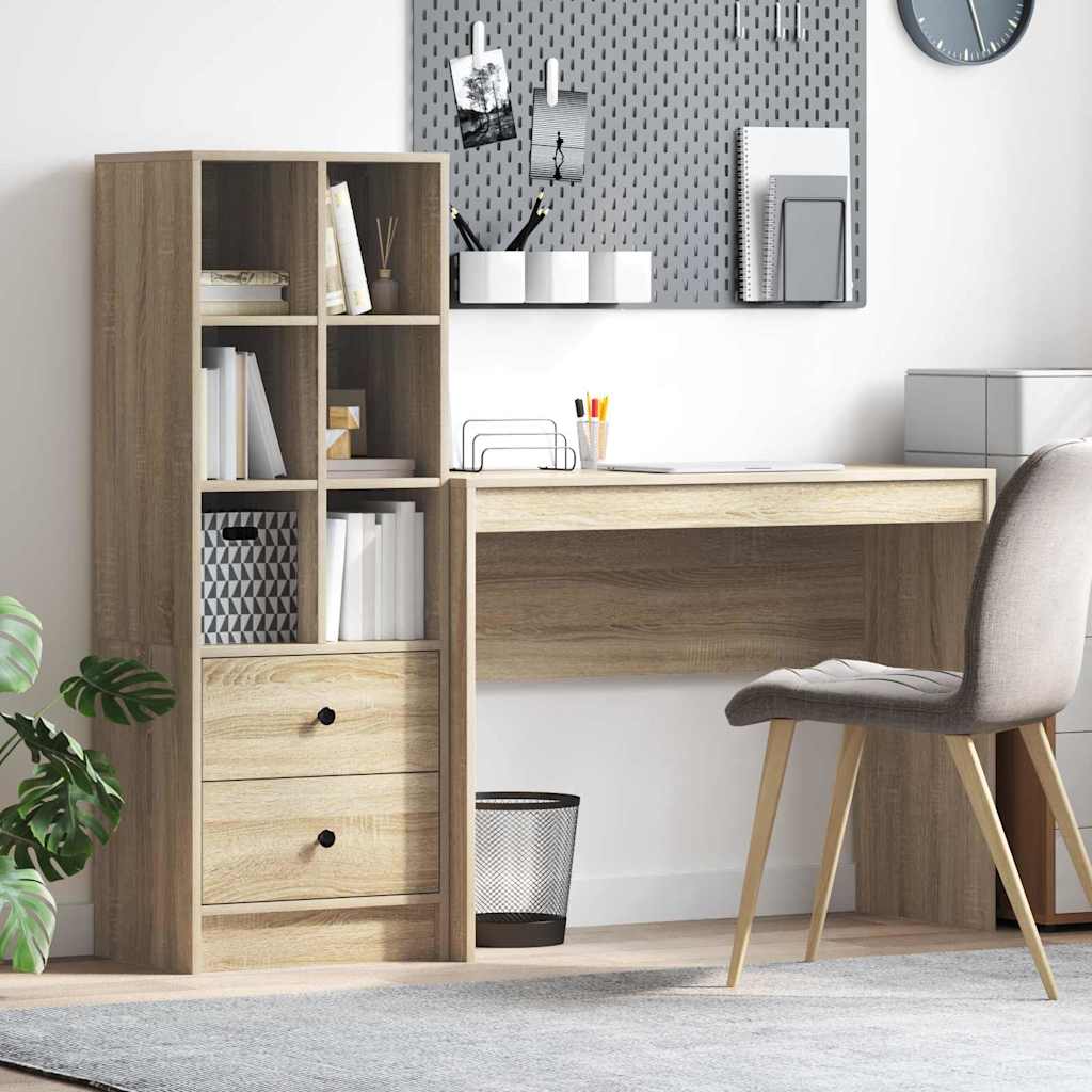 Bureau avec rangement 2 pcs Chêne Sonoma 100 x 40 x 76 cm - XIOS