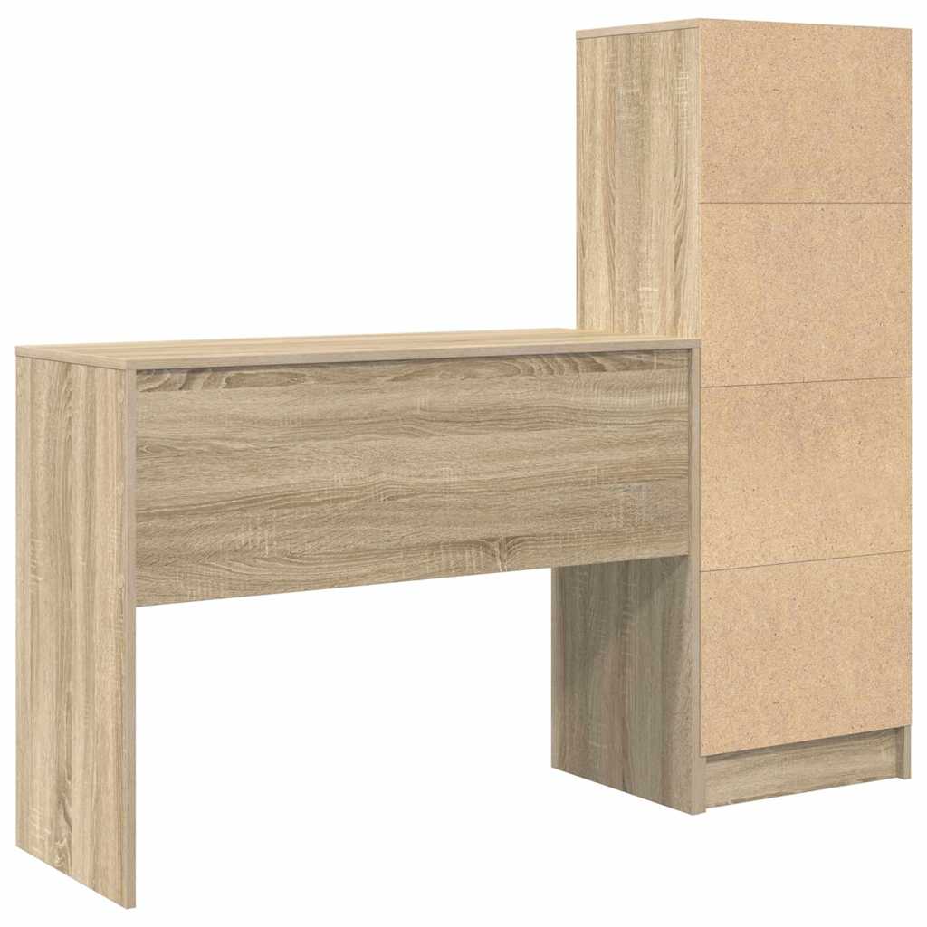 Bureau avec rangement 2 pcs Chêne Sonoma 100 x 40 x 76 cm - XIOS