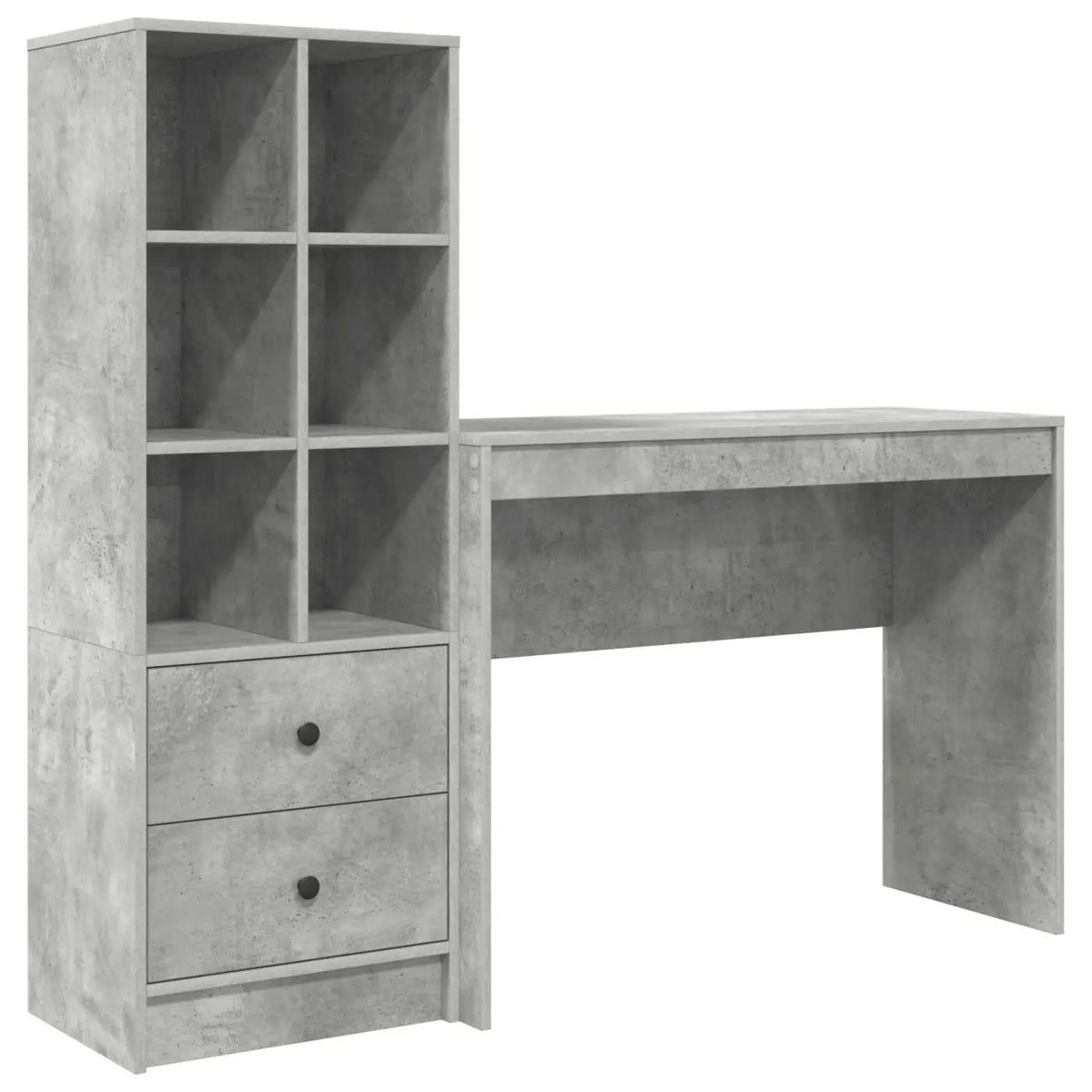 Bureau Gris béton 145,5 x 40 x 127 cm 2 pc - XIOS