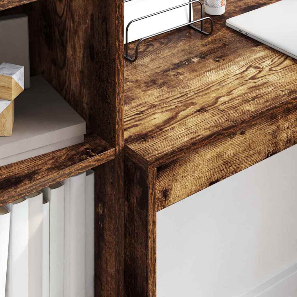 Bureau avec rangement 2 pcs Chêne fumé 100 x 40 x 76 cm - XIOS