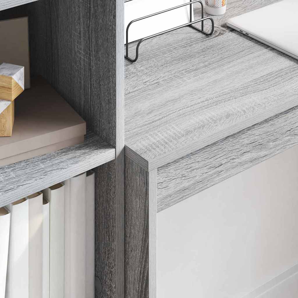 Bureau avec rangement 2 pcs Sonoma gris 100 x 40 x 76 cm - XIOS