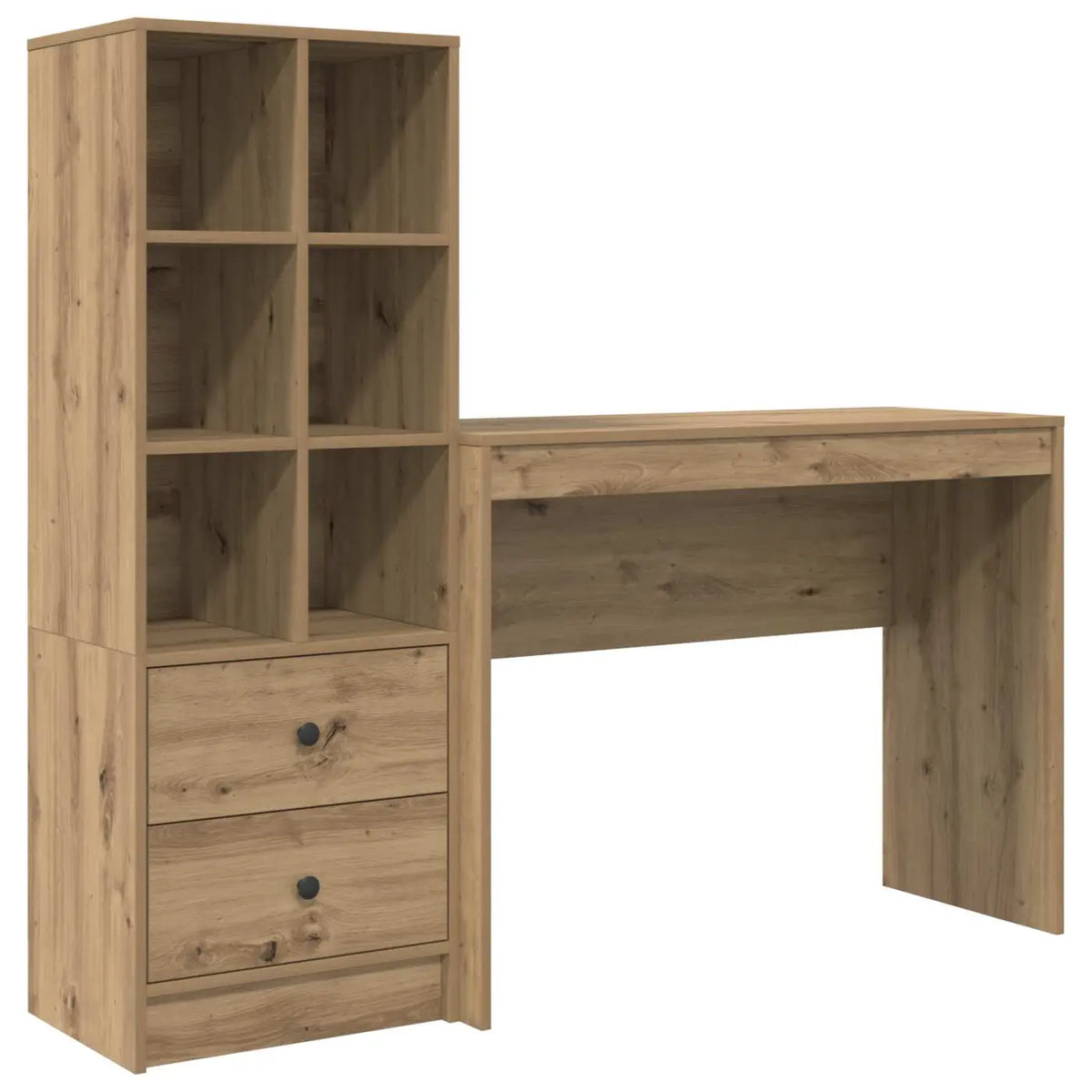 Bureau Chêne artisanal 145,5 x 40 x 127 cm 2 pc - XIOS