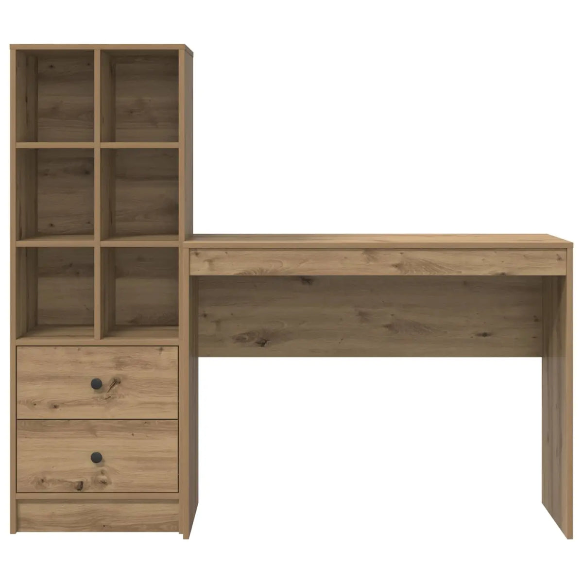 Bureau Chêne artisanal 145,5 x 40 x 127 cm 2 pc - XIOS