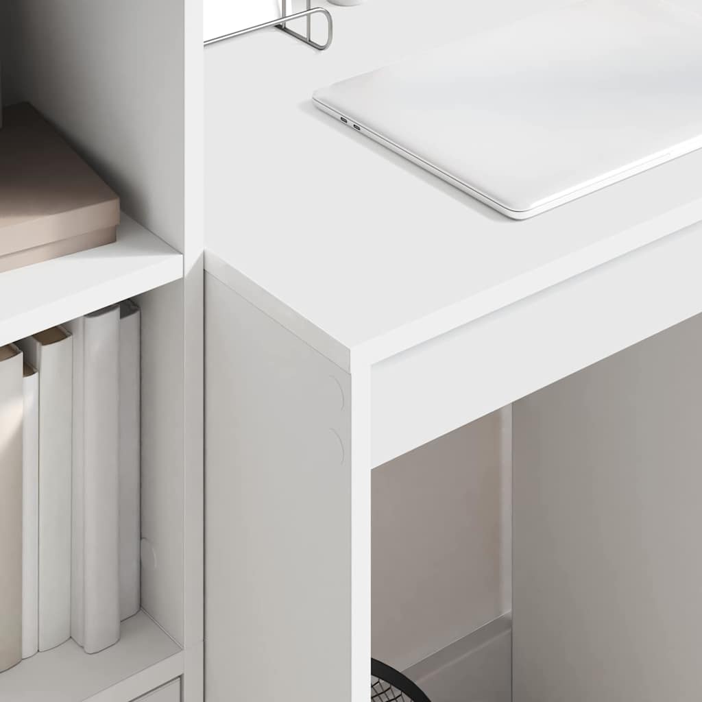 Bureau avec rangement avec tiroir 2 pcs Blanc 100 x 40 x 76 cm - XIOS