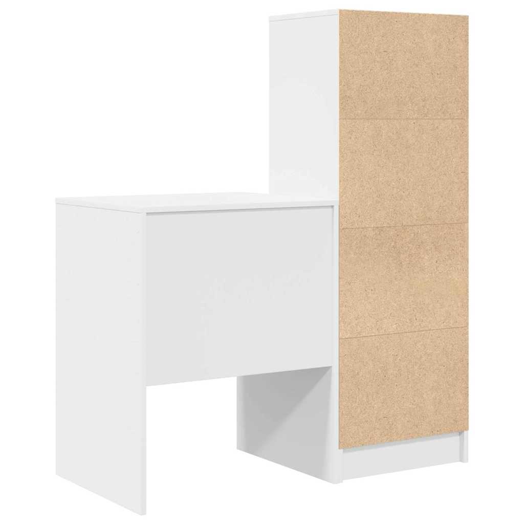 Bureau avec rangement avec tiroir 2 pcs Blanc 100 x 40 x 76 cm - XIOS