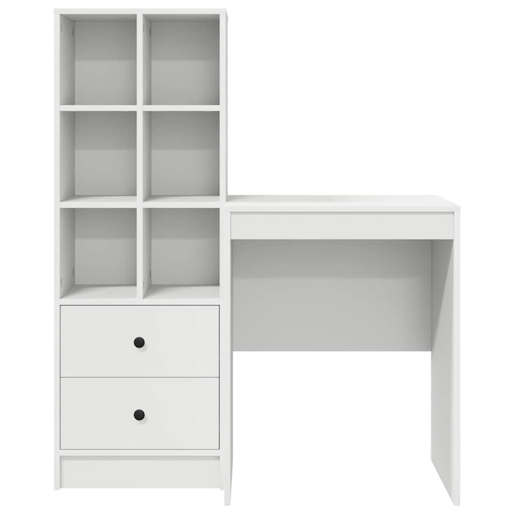 Bureau avec rangement avec tiroir 2 pcs Blanc 100 x 40 x 76 cm - XIOS