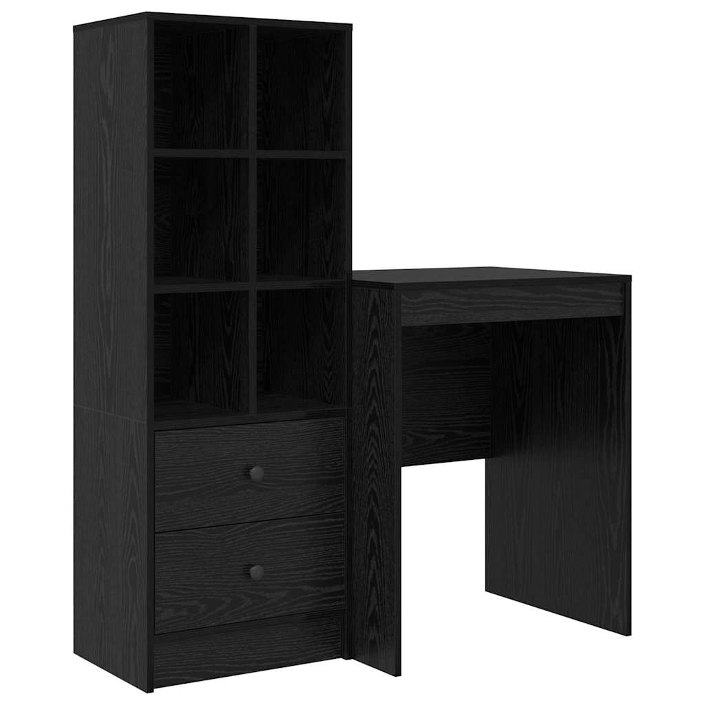Bureau avec rangement 2 pcs Chêne noir 60 x 50 x 76 cm - XIOS