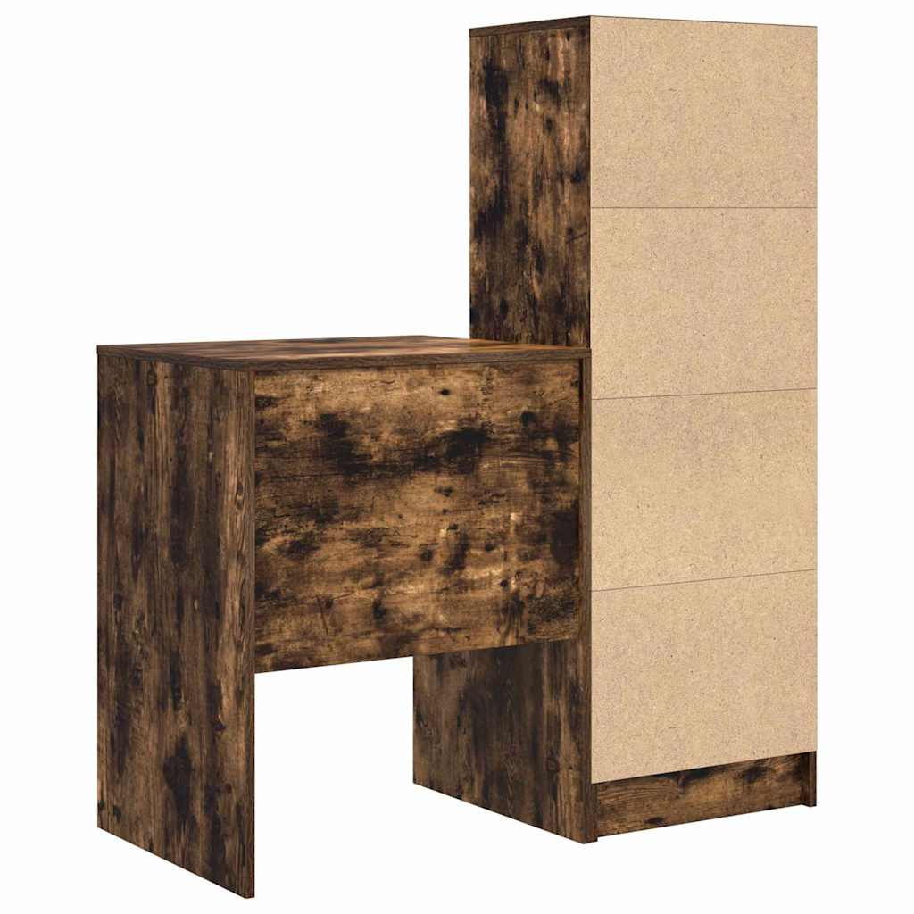 Bureau avec rangement 2 pcs Chêne fumé 60 x 50 x 76 cm - XIOS