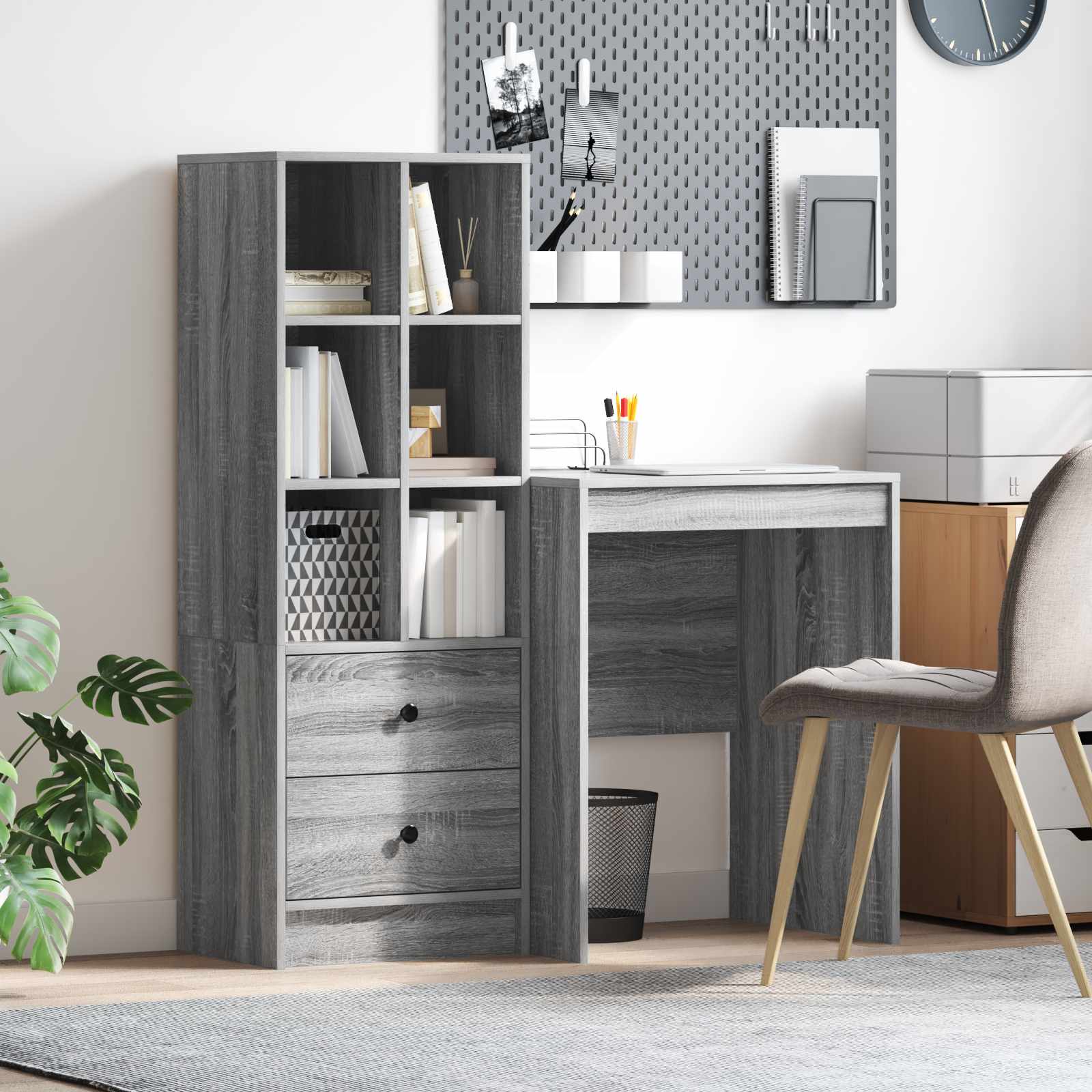 Bureau Gris Sonoma 105,5 x 50 x 127 cm 2 pc - XIOS