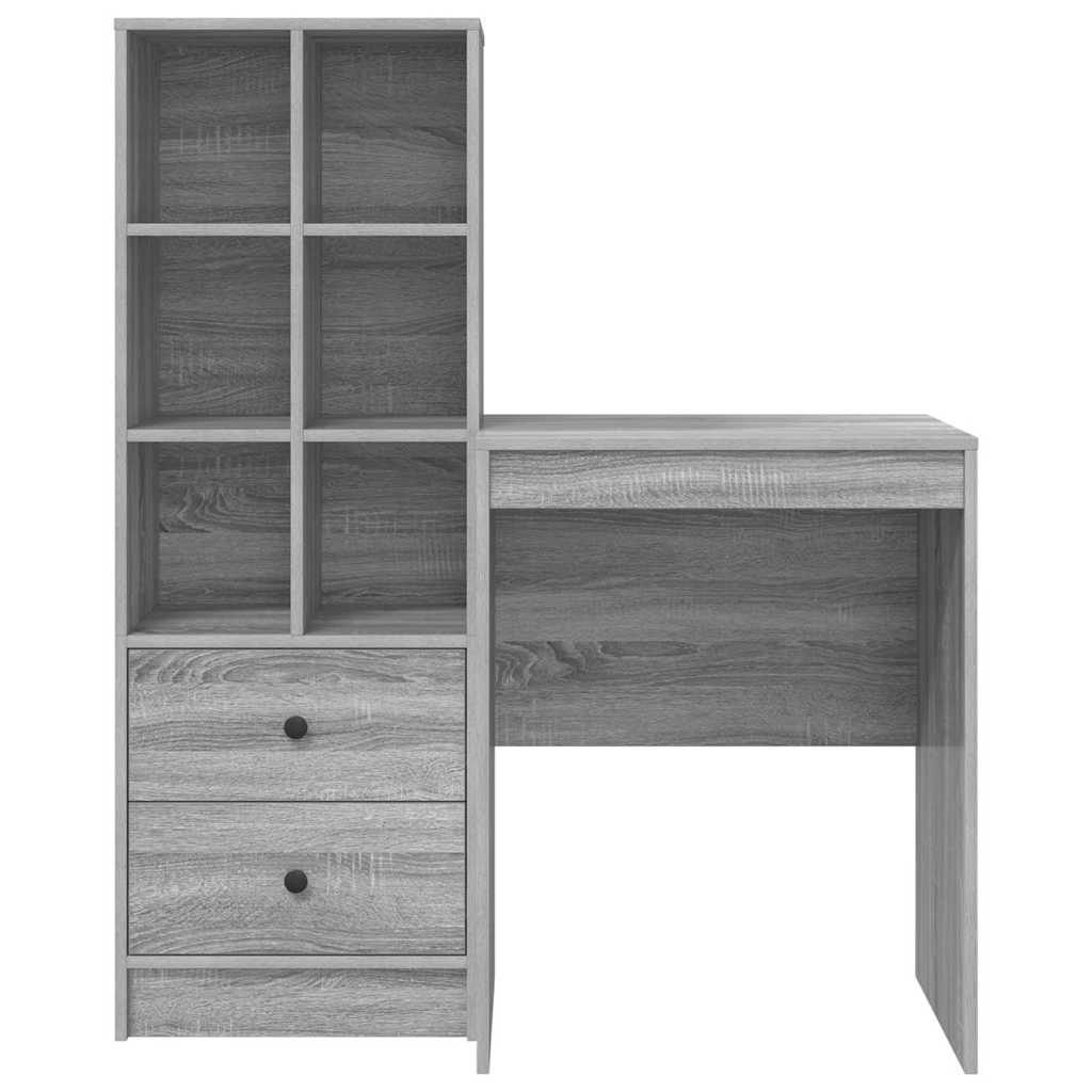 Bureau avec rangement 2 pcs Sonoma gris 60 x 50 x 76 cm - XIOS