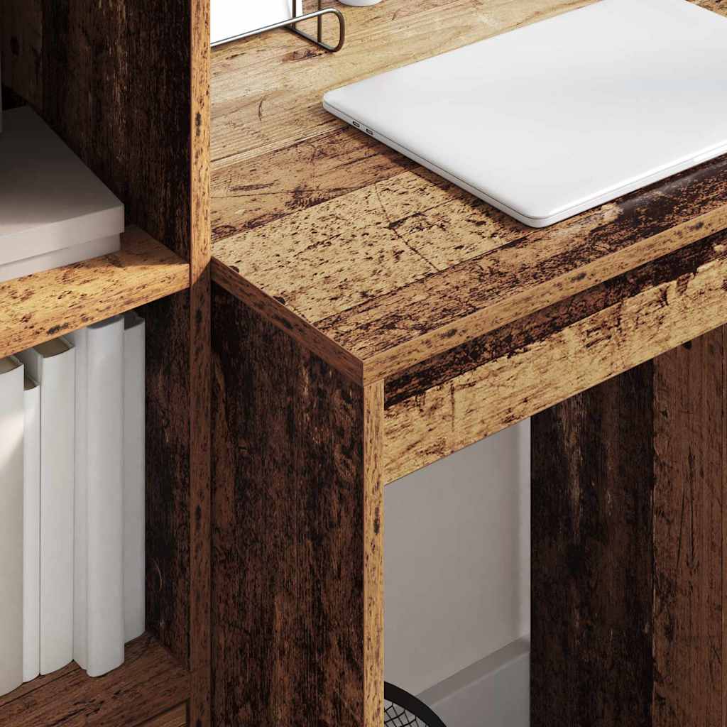 Bureau avec rangement 2 pcs Bois Ancien 60 x 50 x 76 cm - XIOS