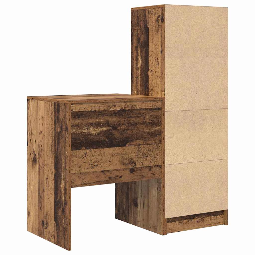 Bureau avec rangement 2 pcs Bois Ancien 60 x 50 x 76 cm - XIOS
