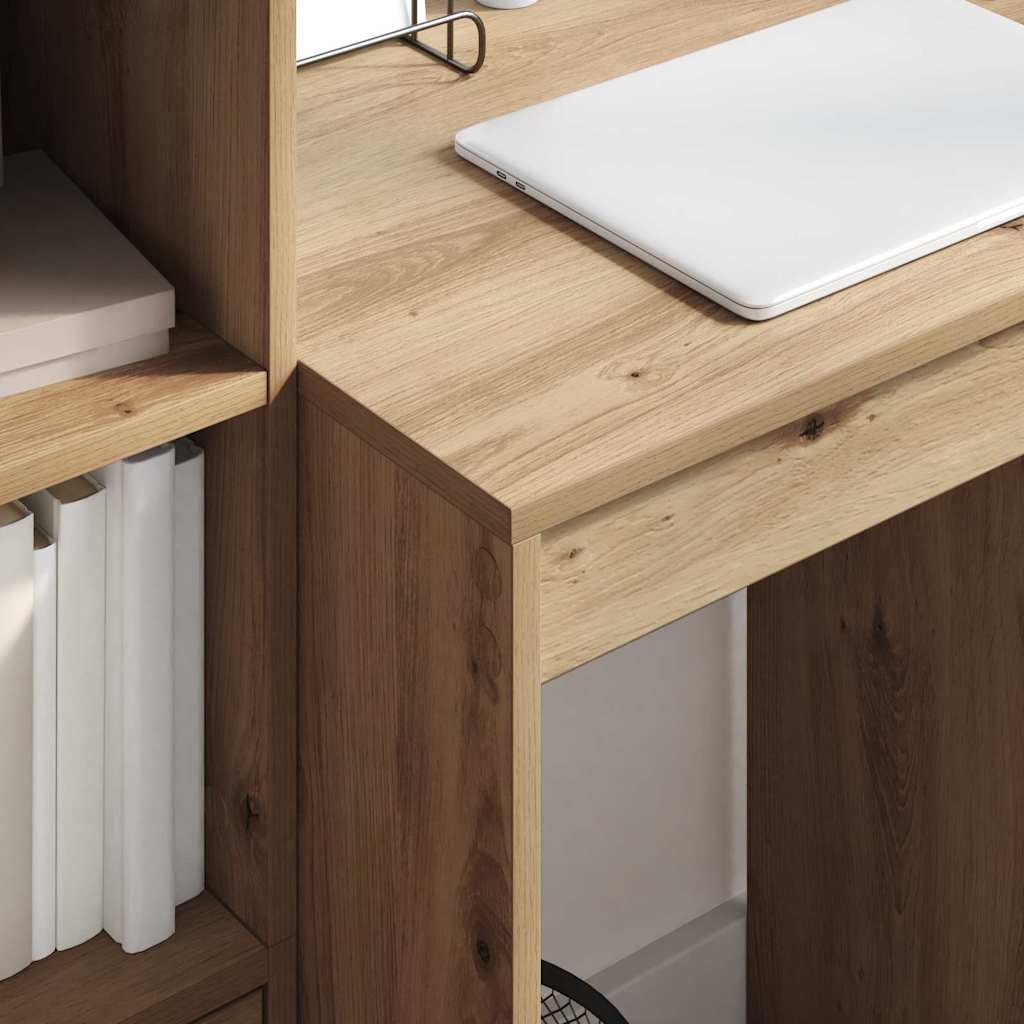 Bureau avec rangement 2 pcs chêne artisanal 60 x 50 x 76 cm - XIOS