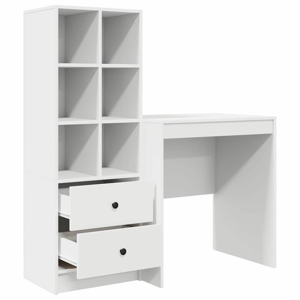 Bureau avec rangement avec tiroir 2 pcs Blanc 70 x 50 x 76 cm - XIOS