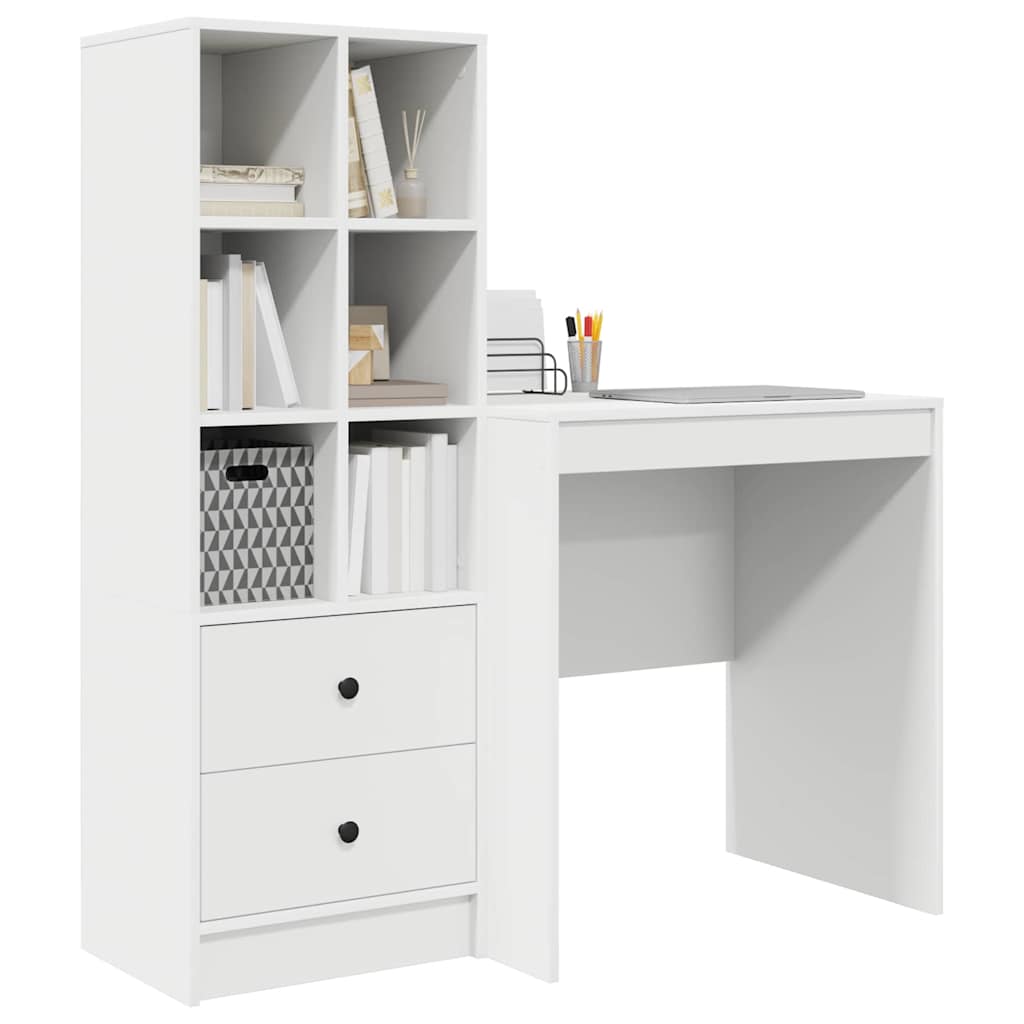 Bureau avec rangement avec tiroir 2 pcs Blanc 70 x 50 x 76 cm - XIOS