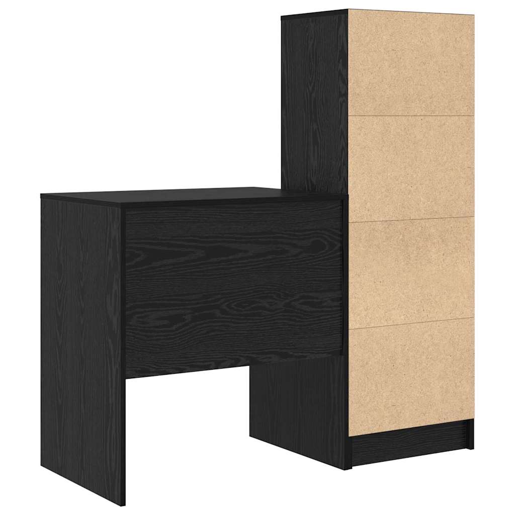 Bureau avec rangement 2 pcs Chêne noir 70 x 50 x 76 cm - XIOS