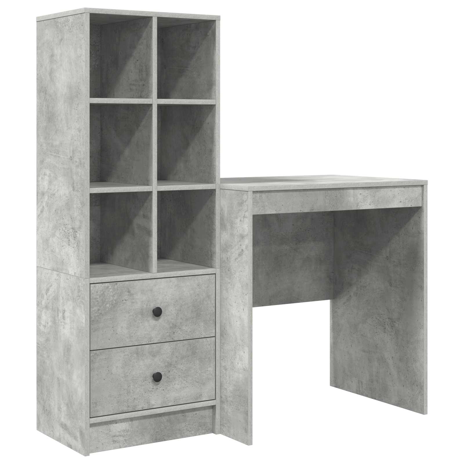 Bureau Gris béton 115,5 x 50 x 127 cm 2 pc - XIOS