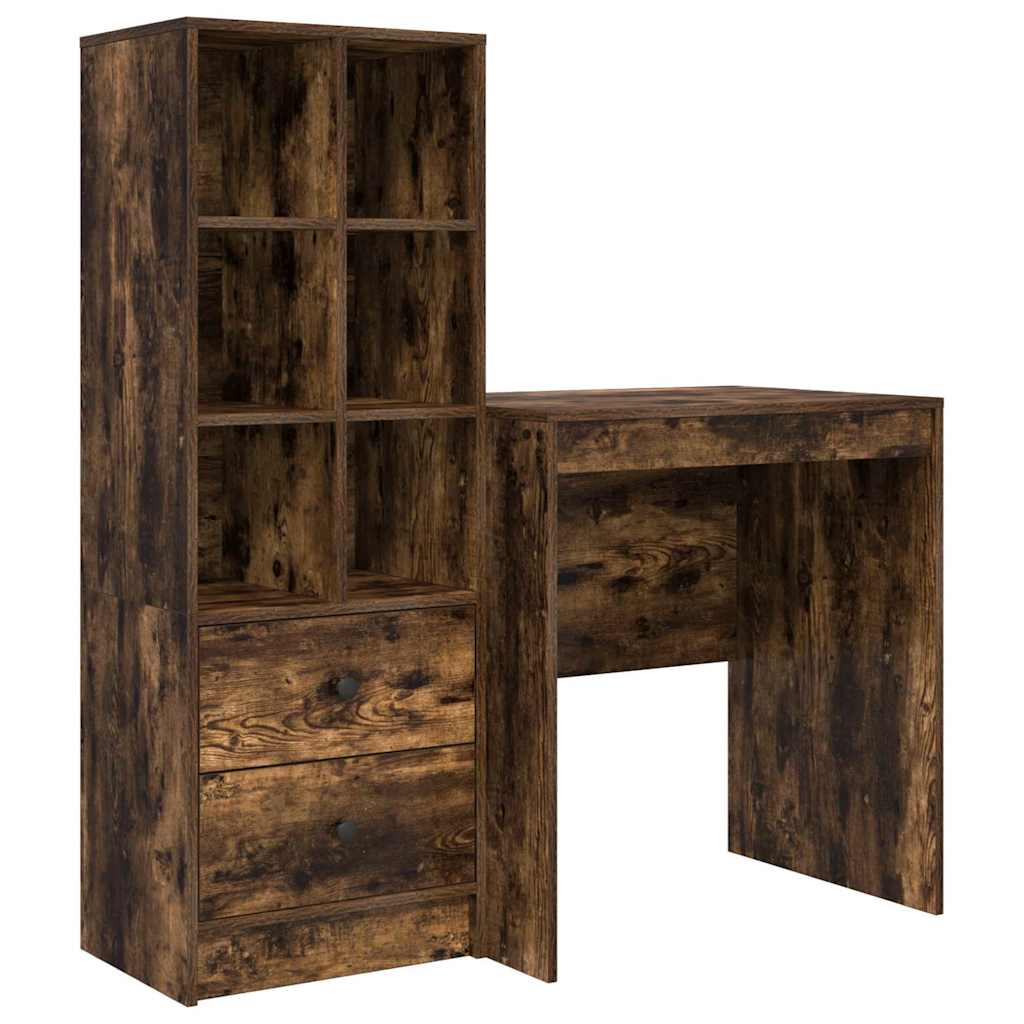 Bureau avec tiroir 2 pcs Chêne fumé - XIOS