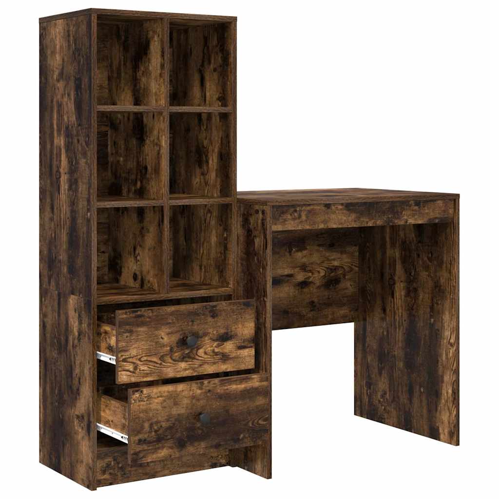Bureau avec tiroir 2 pcs Chêne fumé - XIOS
