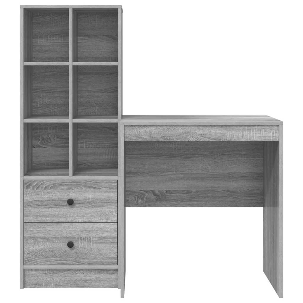 Bureau avec rangement 2 pcs Sonoma gris 70 x 50 x 76 cm - XIOS