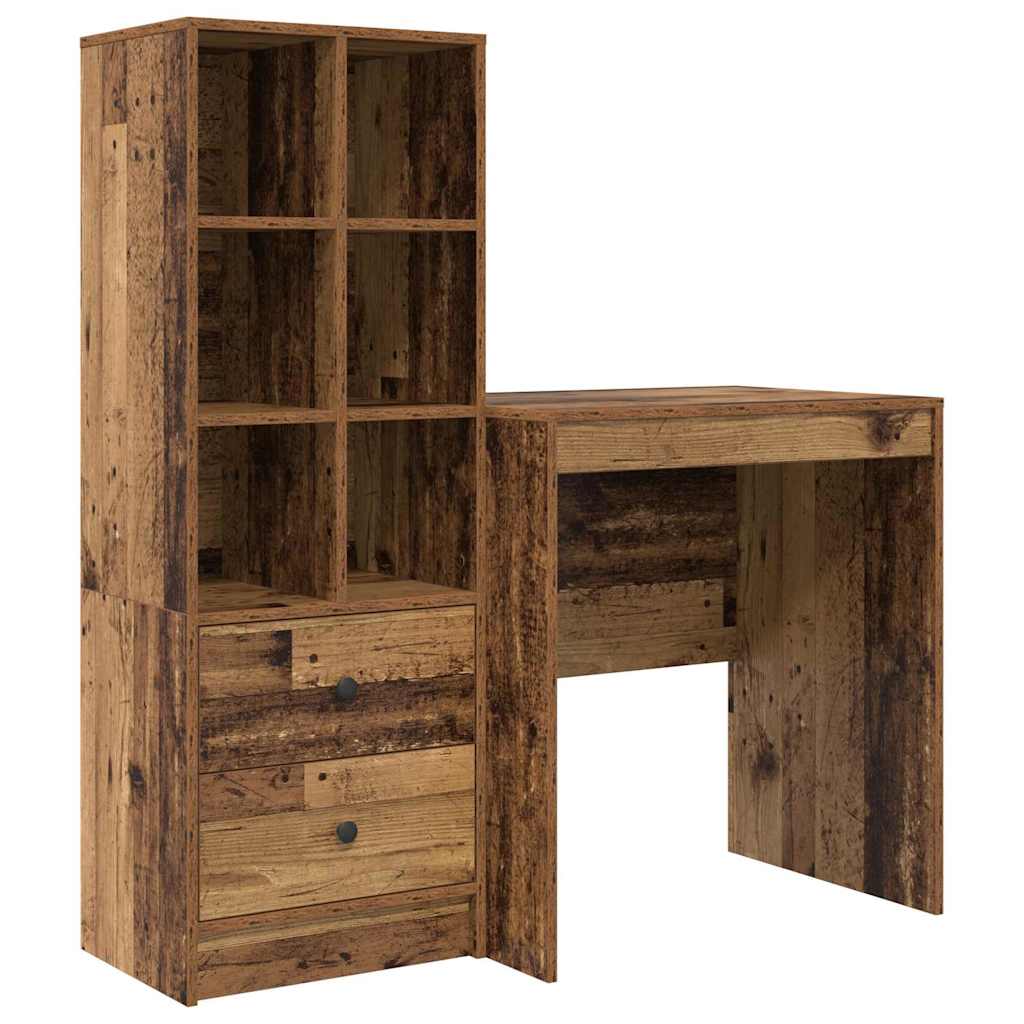 Bureau avec tiroir 2 pcs Bois ancien - XIOS
