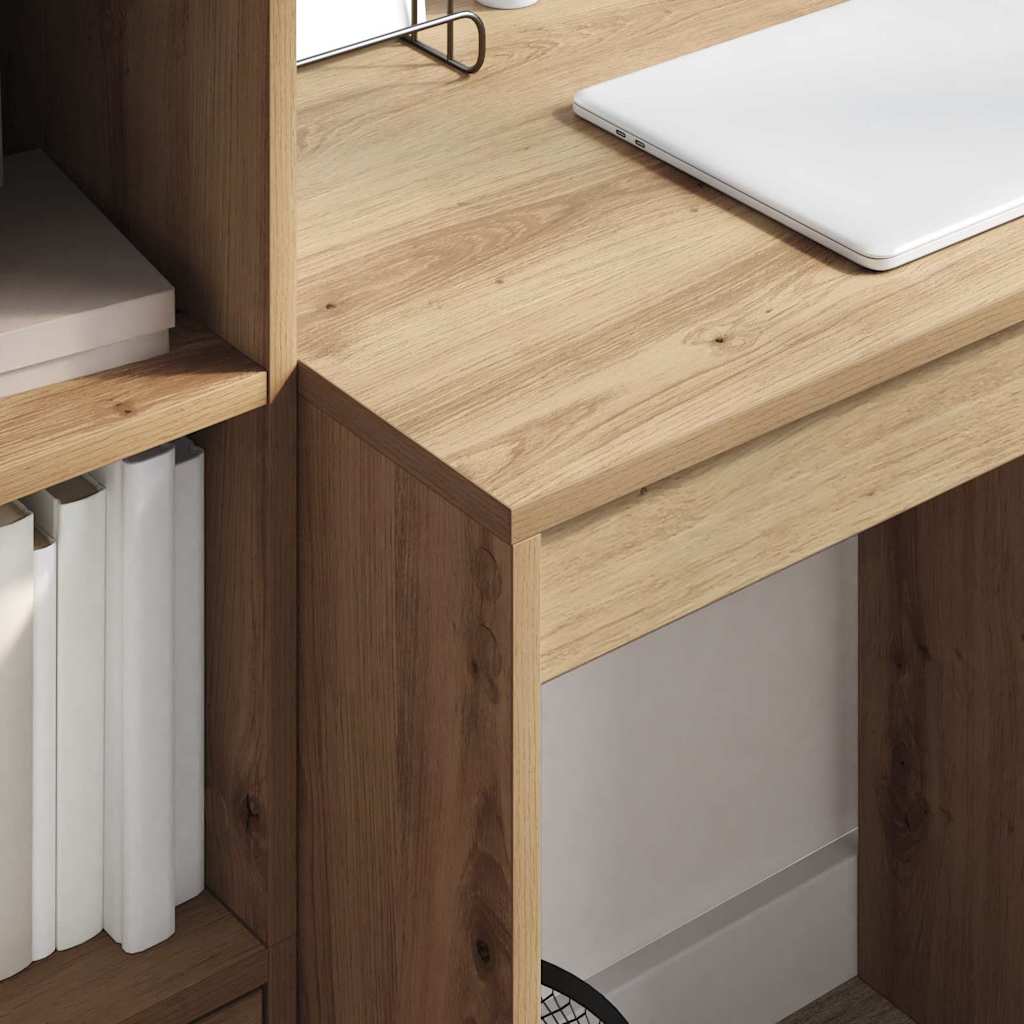 Bureau avec rangement 2 pcs chêne artisanal 70 x 50 x 76 cm - XIOS