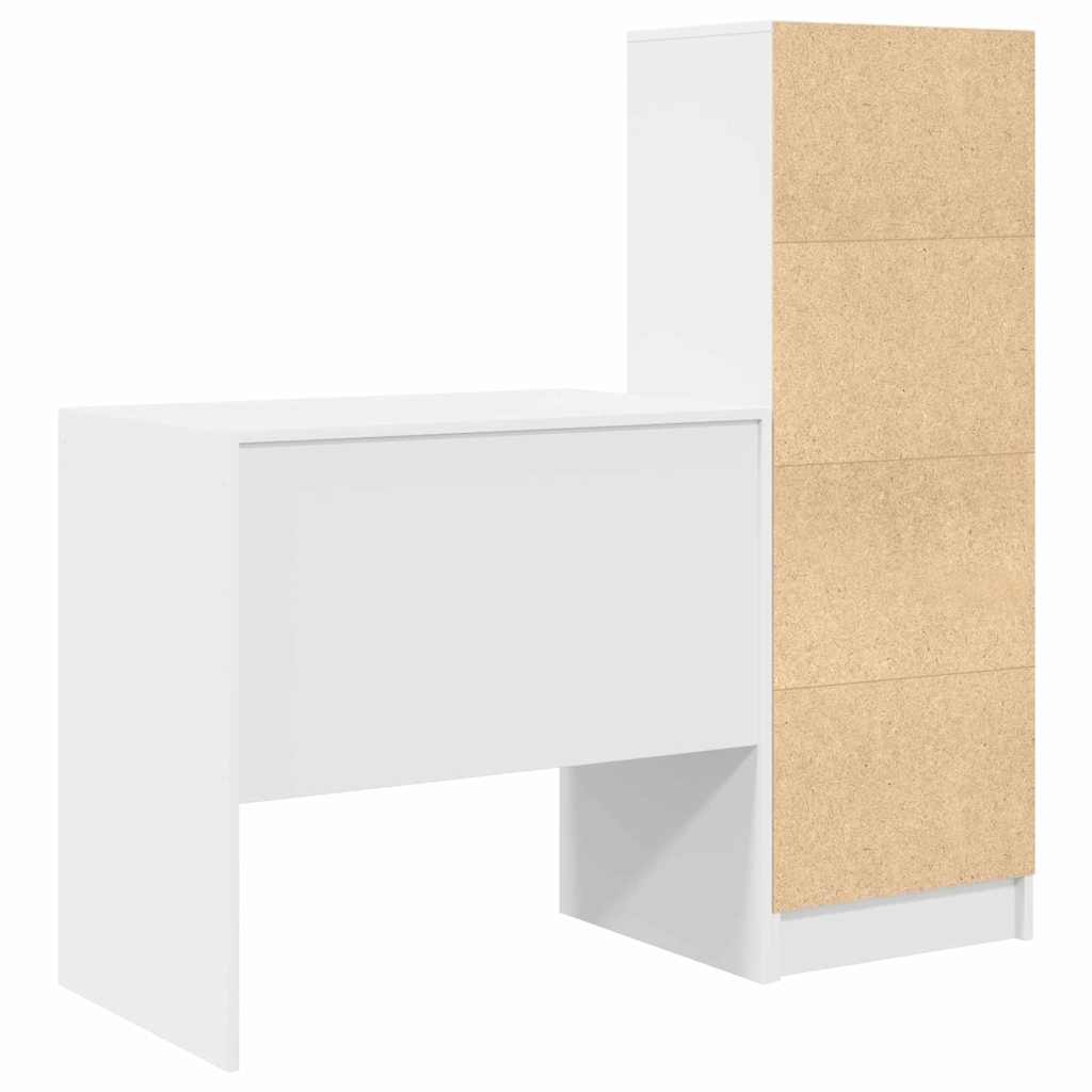 Bureau avec rangement avec tiroir 2 pcs Blanc 80 x 50 x 76 cm - XIOS