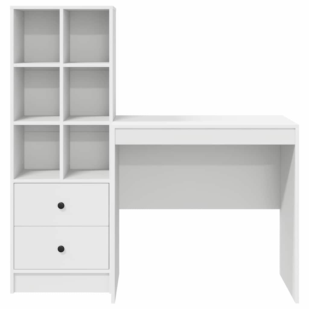Bureau avec rangement avec tiroir 2 pcs Blanc 80 x 50 x 76 cm - XIOS
