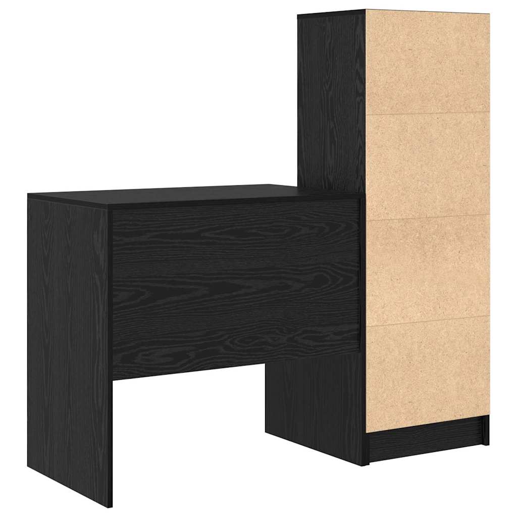 Bureau avec rangement 2 pcs Chêne noir 80 x 50 x 76 cm - XIOS