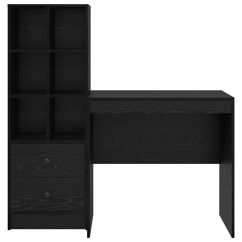 Bureau avec rangement 2 pcs Chêne noir 80 x 50 x 76 cm - XIOS