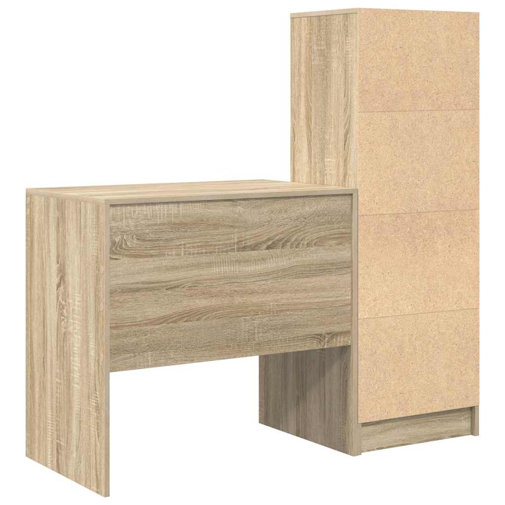 Bureau avec rangement 2 pcs Chêne Sonoma 80 x 50 x 76 cm - XIOS