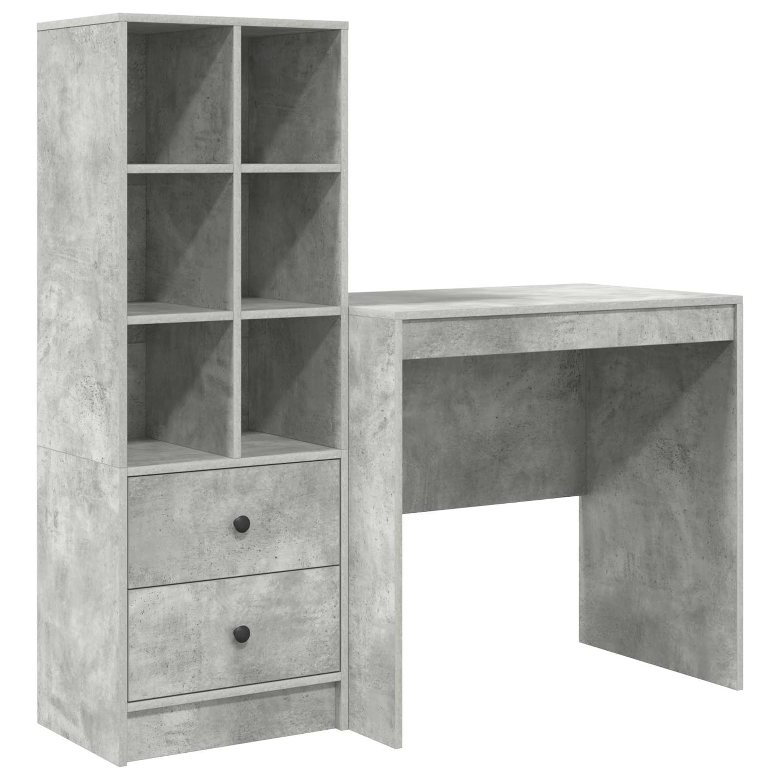 Bureau Gris béton 125,5 x 50 x 127 cm 2 pc - XIOS