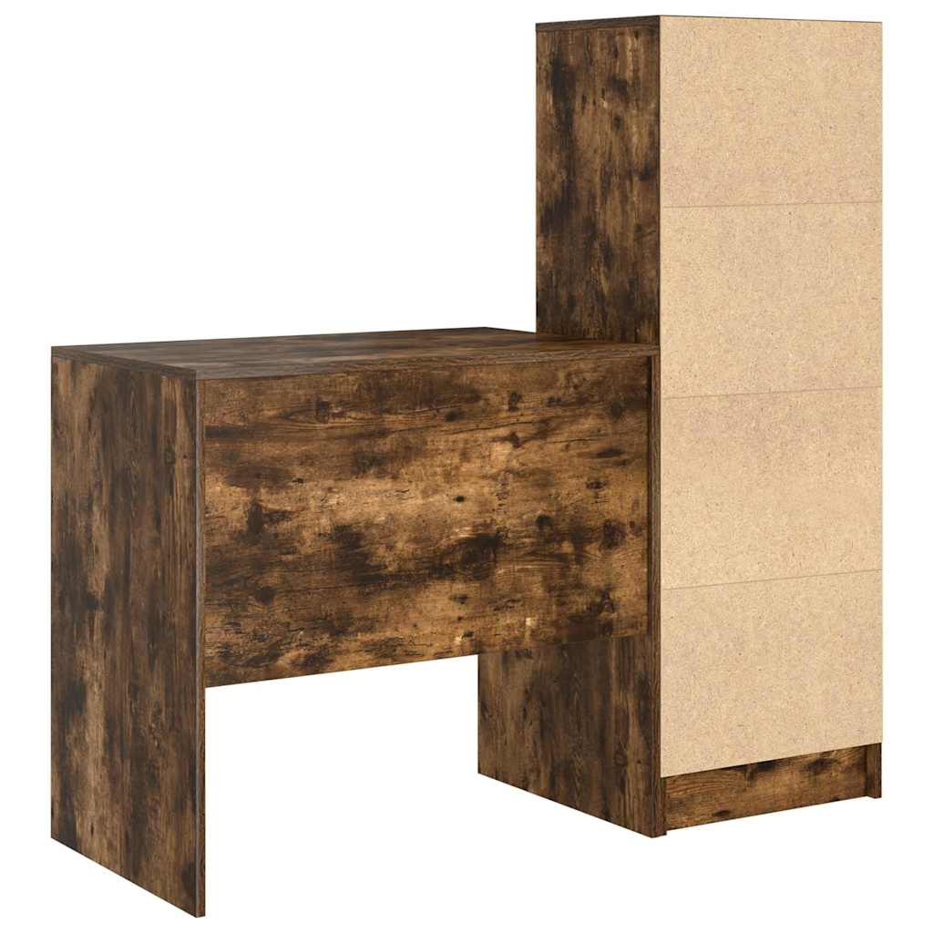 Bureau avec rangement 2 pcs Chêne fumé 80 x 50 x 76 cm - XIOS
