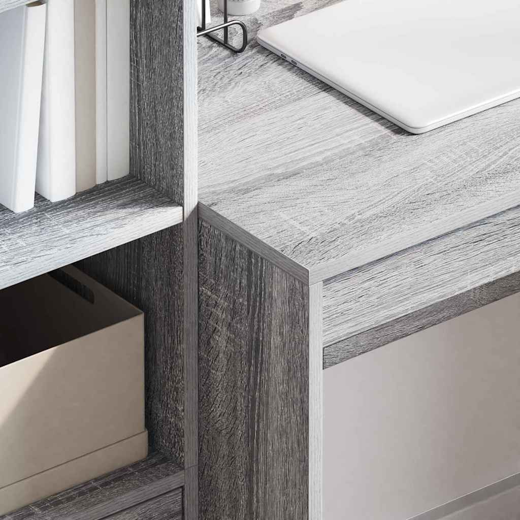 Bureau avec rangement 2 pcs Sonoma gris 80 x 50 x 76 cm - XIOS