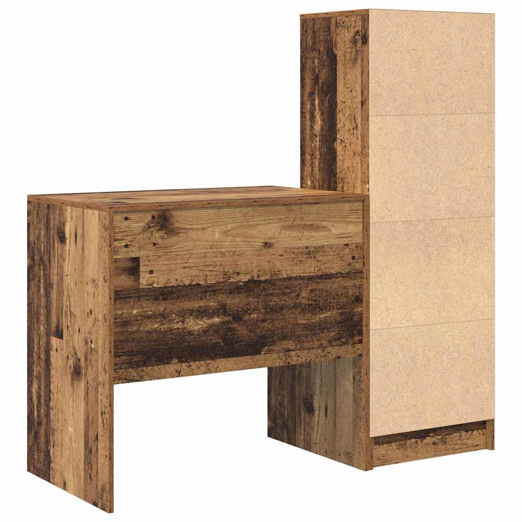 Bureau avec rangement 2 pcs Bois Ancien 80 x 50 x 76 cm - XIOS