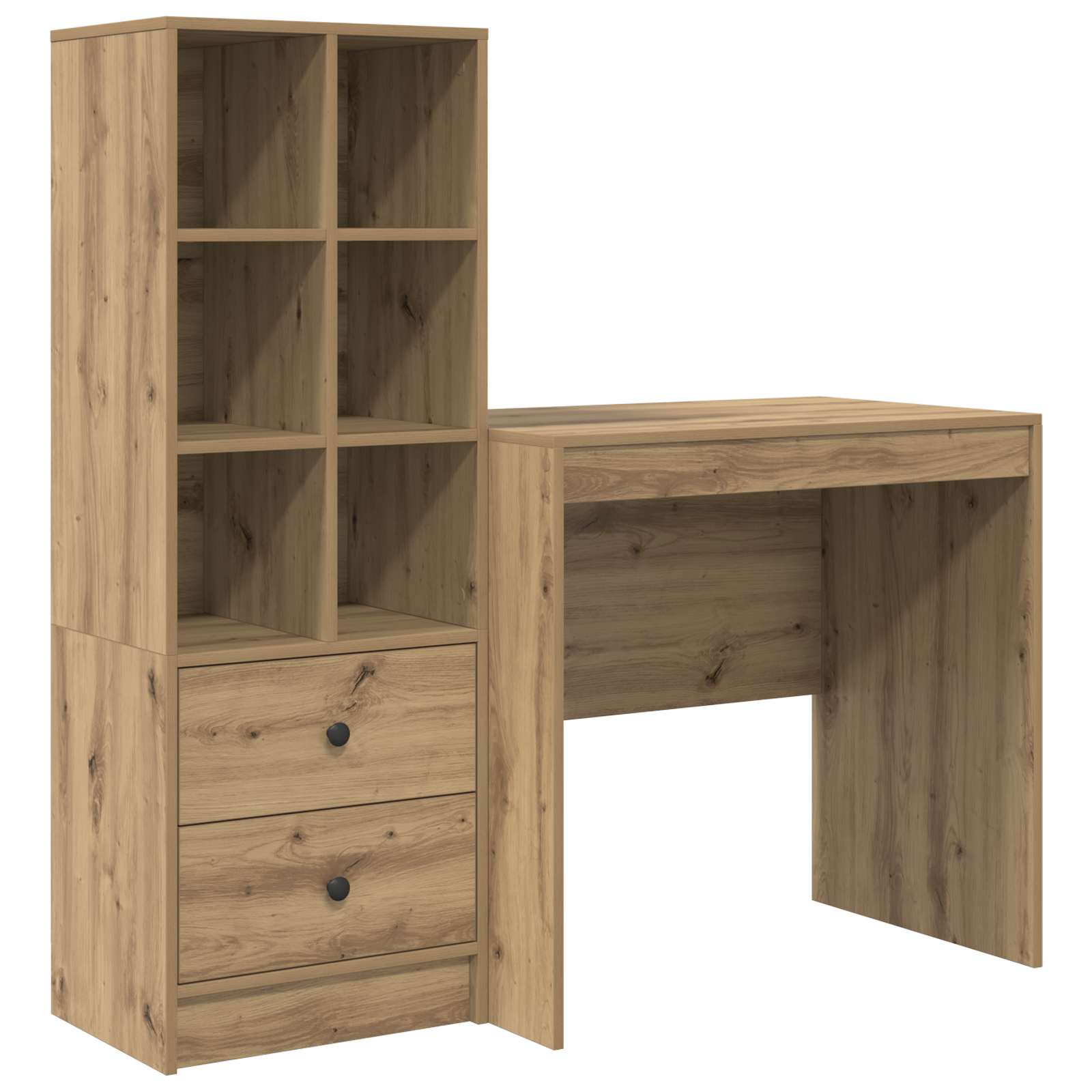 Bureau Chêne artisanal 125,5 x 50 x 127 cm 2 pc - XIOS