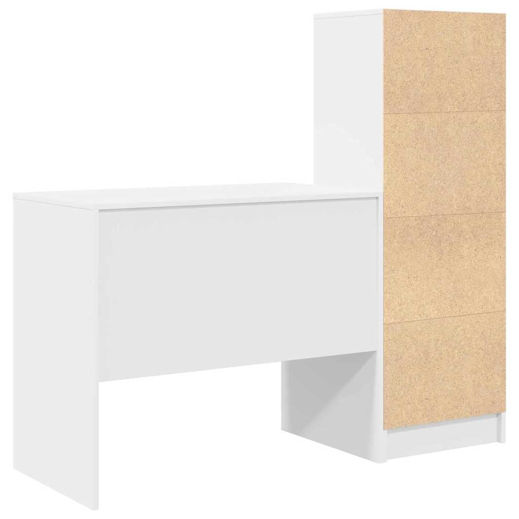 Bureau avec rangement avec tiroir 2 pcs Blanc 90 x 50 x 76 cm - XIOS