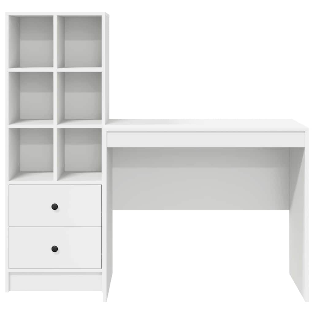 Bureau avec rangement avec tiroir 2 pcs Blanc 90 x 50 x 76 cm - XIOS