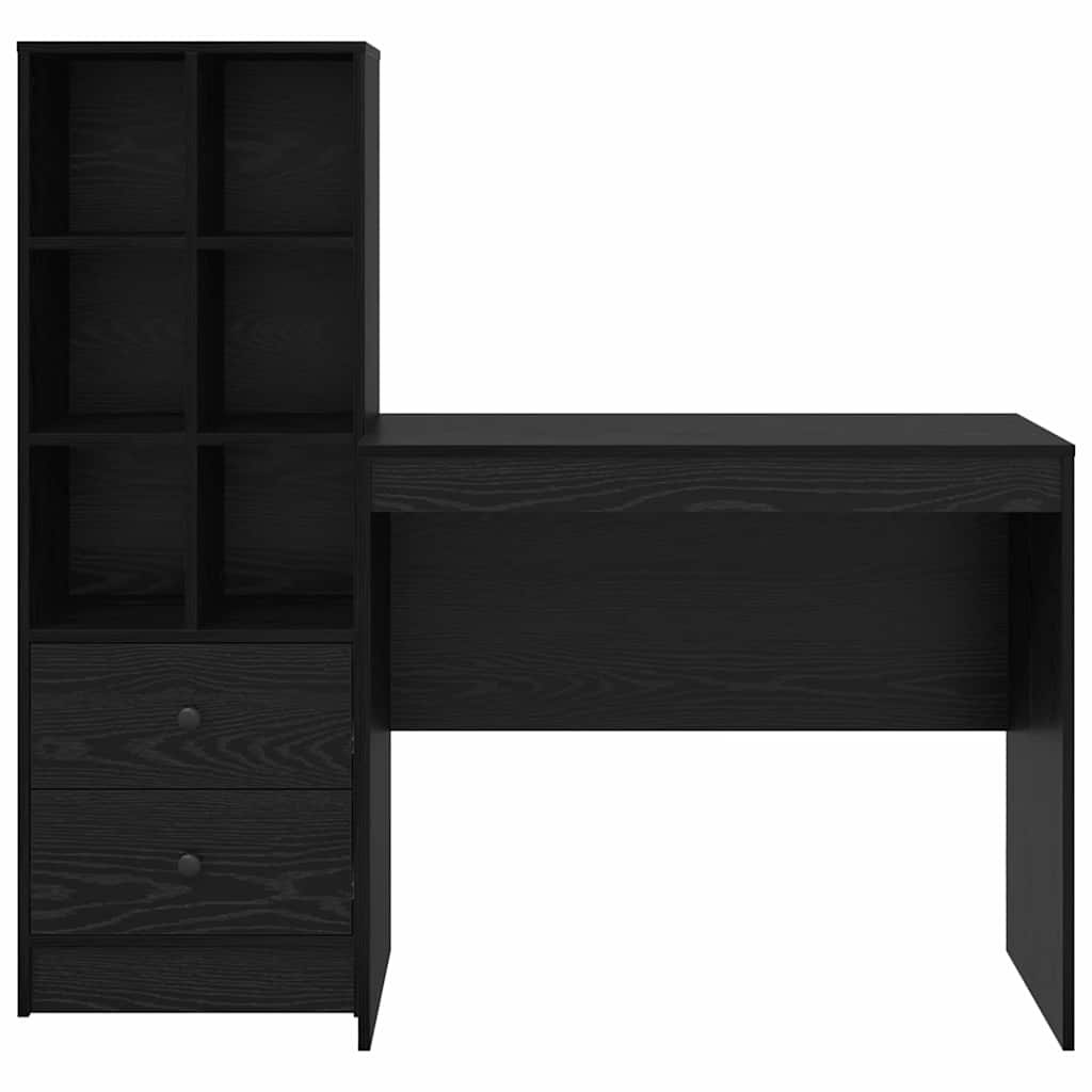 Bureau avec rangement 2 pcs Chêne noir 90 x 50 x 76 cm - XIOS