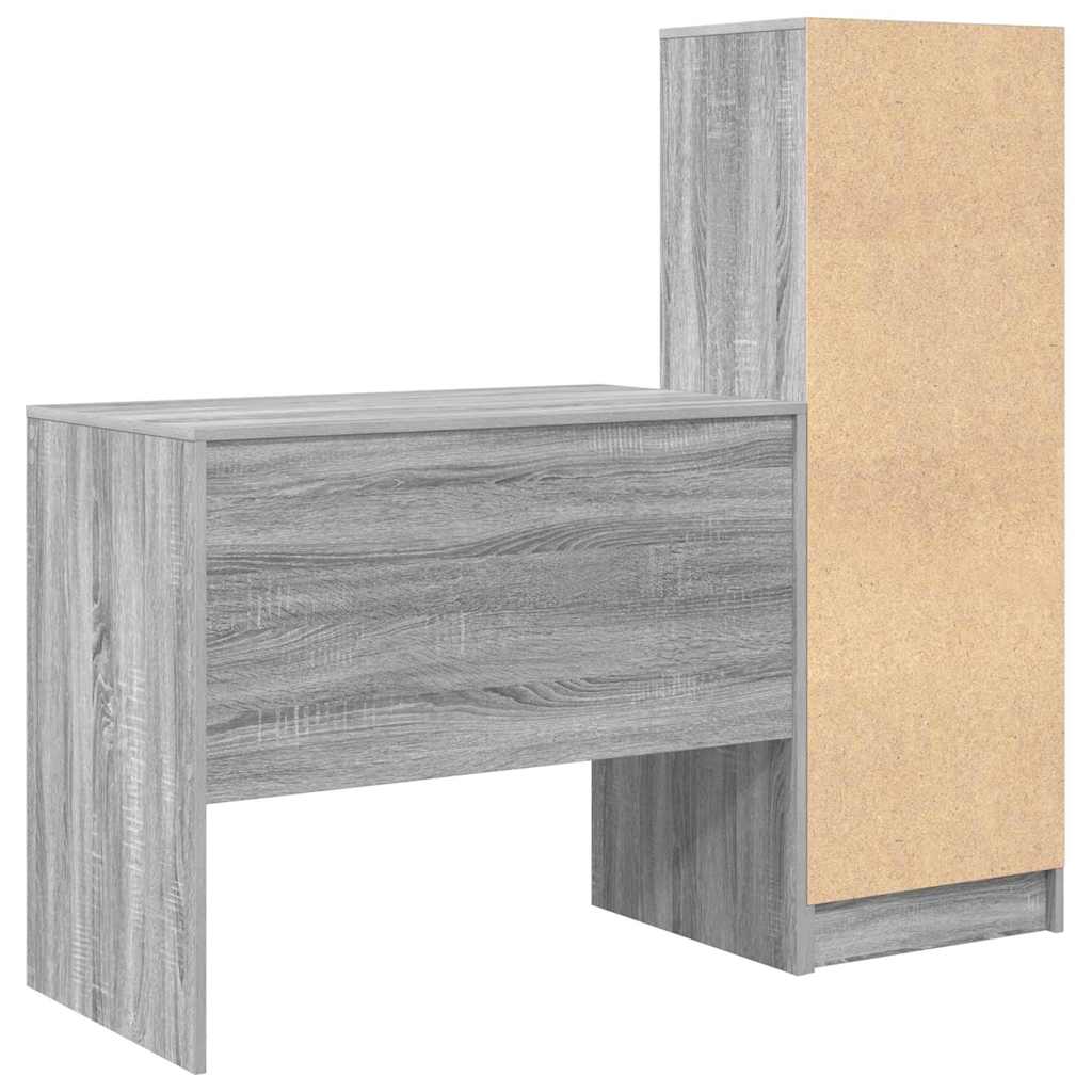 Bureau avec rangement 2 pcs Sonoma gris 90 x 50 x 76 cm - XIOS