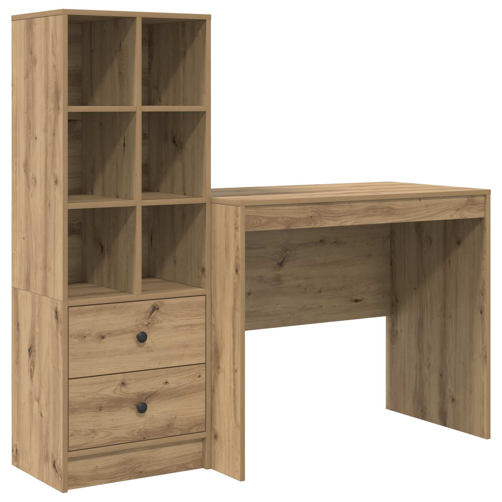 Bureau Chêne artisanal 135,5 x 50 x 127 cm 2 pc - XIOS